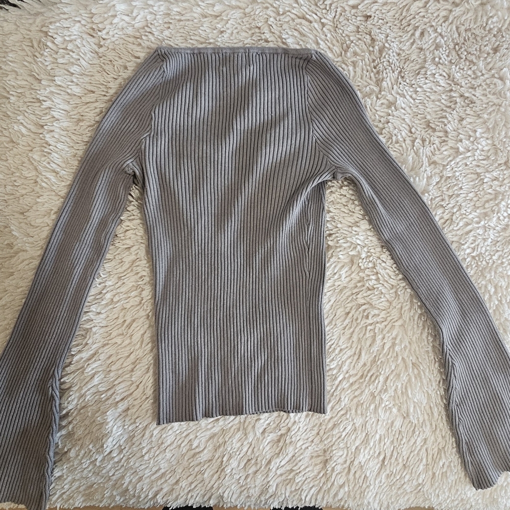 H&M Rib-Knit Sweater-Gray - Picture 3 of 4
